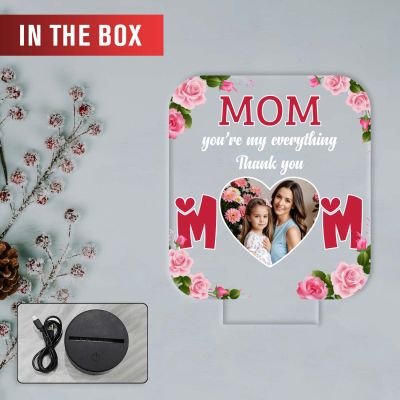Mom “You Are My Everything” Personalized LED Lamp with Warm White Light & USB Powered